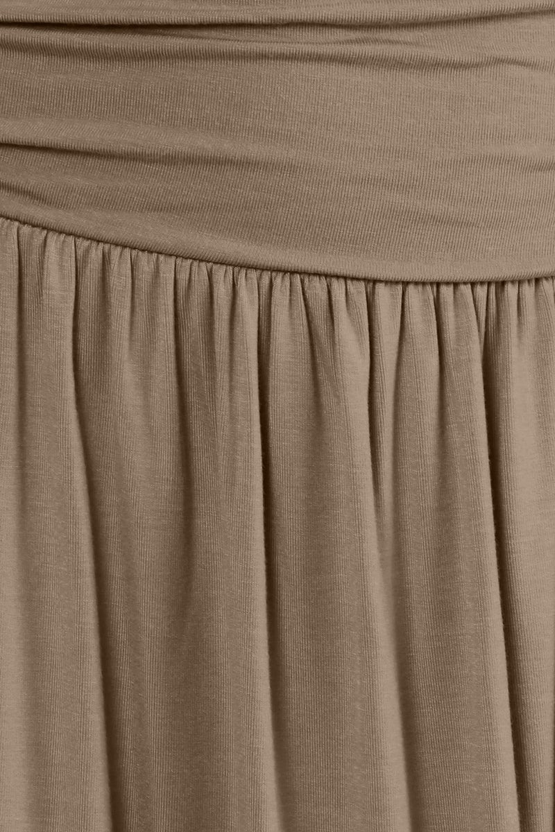 Simlu Taupe Skirt Reg and Plus Size Skirts a Line Knee Length Skirt High Waisted Skirts for Women (Size Medium, Taupe) - Image 4